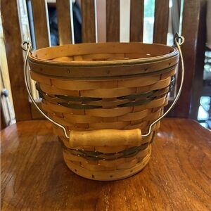 Longaberger 2002 Autumn Pail Green Basket